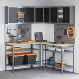 vidaXL Set od 9 Siva Čelik Srednji Podesiva visina Radna stolica | shoptok.hr
