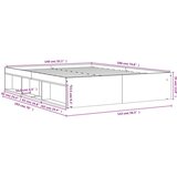  Posteljni okvir rjavi hrast 140x190 cm | Shoptok.si