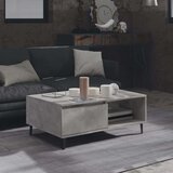  Stolić za kavu siva boja betona 90 x 60 x 35 cm od iverice | shoptok.hr