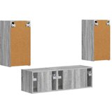  Set omare za televizijo na steni 4 pcs Siva Sonoma, (5000132206) | Shoptok.si