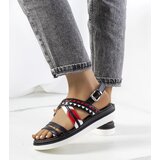 Gemre Black and red women's sandals Doren | ePonuda.com