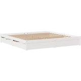 vidaXL Posteljni okvir s predali bel 180x200 cm trdna borovina, (21292227) | Shoptok.si