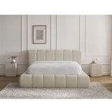 Bobochic Paris Bež tapecirani bračni krevet s prostorom za odlaganje s podnicom 140x190 cm Denali – | shoptok.hr