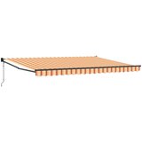 vidaXL Električni zložljiv senčnik Rumena, Oranžna in Bela 4 x 2 m, (5000204430) | Shoptok.si