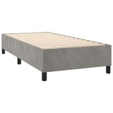 Box spring krevet s madracem svjetlosivi 90x190 cm baršunasti | shoptok.hr