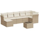 Maison Chic Seti vrtnega pohištva - Vrtna garnitura - Vrtni pohištvo set 8-delna z blazinami bež poli ratan, (21803129) | Shoptok.si