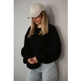 Madmext Sweater - Black - Oversize Cene