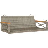 vidaXL Klupa za ljuljanje siva 109 x 62 x 40 cm od poliratana | shoptok.hr