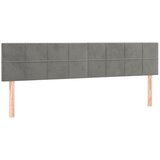Maison Chic Posteljno vzglavje - Vzglavna omarica 2 kosa svetlo siv 100x5x78/88 cm žamet, (22077452) Cene