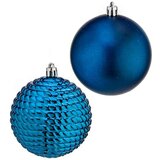  Set božićnih kuglica Plava Plastika Ø 8 cm (6 kom.) | shoptok.hr