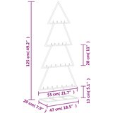  Metalno ukrasno božićno drvce crno 125 cm | shoptok.hr