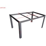 Ambia Garden VRTNA MIZA kovina, steklo siva, srebrne barve | Shoptok.si