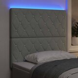  LED glava kreveta s LED trakama Svijetlo siva 100 cm Baršun | shoptok.hr