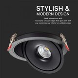  LED ugradni spot 28W/230V 3000/4000/6400K, prečnik 20 cm, crna | Eponuda.com