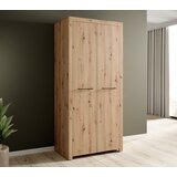 ADRK Dvokrilni ormar JANEZ u boji hrasta Artisan - HRAST ARTISAN-CRNA | shoptok.hr
