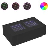 Maison Chic Klubska mizica - kavna mizica - Nizka mizica z neskončnimi LED črna 116x69x40 cm, (21752265) | Shoptok.si