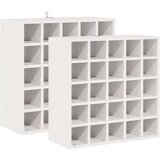  Stalak za vino 2 pcs Bijelo 56 x 25 x 56 cm Čvrsto borovo drvo | shoptok.hr