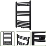 The Living Store Kopalniški radiator z ukrivljenimi cevmi 500x764 mm črn - Cevni Radiator, (21745122) | Shoptok.si