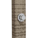 Vanjski tuš sivi 50x55x224 cm od poliratana i bagremovog drva | shoptok.hr