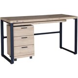 Venda pisalna miza kovina, leseni material črna, barve hrasta | Shoptok.si