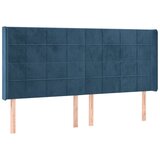 Maison Chic vzglavna omarica - nočna omarica - posteljna omarica z ušesi temno modro 183x16x118/128 cm žamet, (21708577) | Shoptok.si
