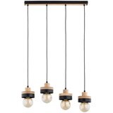  Visilica na sajli LARSO 4xE27/15W/230V crna/bež | Eponuda.com