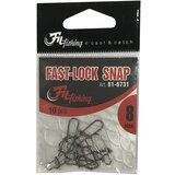 Fil Fishing kopča fast - lock snap br.8, 10 kom Cene