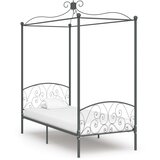  Okvir za krevet s nadstrešnicom sivi metalni 90 x 200 cm | shoptok.hr