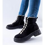 Gemre Insulated black ankle boots made of eco-suede Chamblee | ePonuda.com