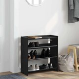 vidaXL Regal za čevlje črn 60x25x62 cm inženirski les | Shoptok.si