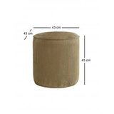 Atelier Del Sofa tabure teddy fitilli khaki | ePonuda.com