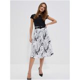 Moodo Black-and-white Women's Patterned Skirt with Belt - Women | shoptok.hr