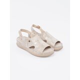 GOODIN Flat sandals with taupe buckle | Shoptok.si