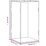 Kutija za izlaganje prozirna 20x20x38 cm akrilna | Eponuda.com