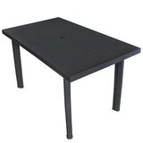  Vrtna miza antracitna 126x76x72 cm plastika | Shoptok.si