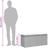  Vrtna klupa s jastukom smeđa 110x40x44 cm od poliratana | shoptok.hr