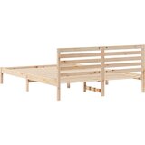  Krevetna konstrukcija Smeđa 160 x 220 cm Čvrsto borovo drvo | shoptok.hr