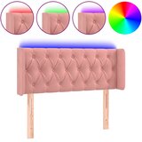  LED uzglavlje ružičasto 93x16x78/88 cm baršunasto | Eponuda.com