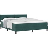 vidaXL Box Spring Krevet s Madracem Tamnozelena Super King Baršun | shoptok.hr