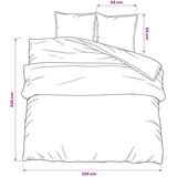  Set posteljine za poplun tamnosivi 220 x 240 cm pamučni | shoptok.hr