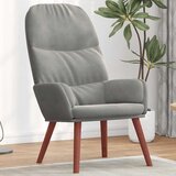  Opuštajuća fotelja svijetlosiva baršunasta | Shoptok.si