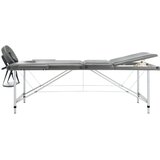 MASAŽNI STOL s 3 zone i aluminijskim okvirom antracit 186x68 cm | Eponuda.ba