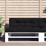  Jastuk za palete crni karirani 120 x 40 x 12 cm od tkanine | Eponuda.com