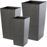 KADAX Komplet 3 vrtnih lončkov + vložki, visoki veliki, grafitni, 37+47+57 cm, (5000350814) | Shoptok.si