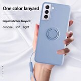 Onasi silikonski ovitek Liquid Ring za Samsung Galaxy S22 Plus 5G - moder | Shoptok.si