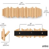 Umbra Tamno smeđa zidna vješalica od masivnog bora 61 cm Picket – | shoptok.hr