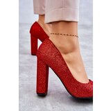 Boto Shiny Pumps On Heel Red Elmira | shoptok.hr