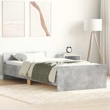  Okvir kreveta boja betona 90x200 cm od konstruiranog drva | shoptok.hr