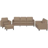  4-dijelni set sofa s jastucima boja cappuccina od umjetne kože | shoptok.hr