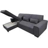 MID.YOU KOTNA SEDEŽNA GARNITURA, struktura, bouclé temno siva | Shoptok.si